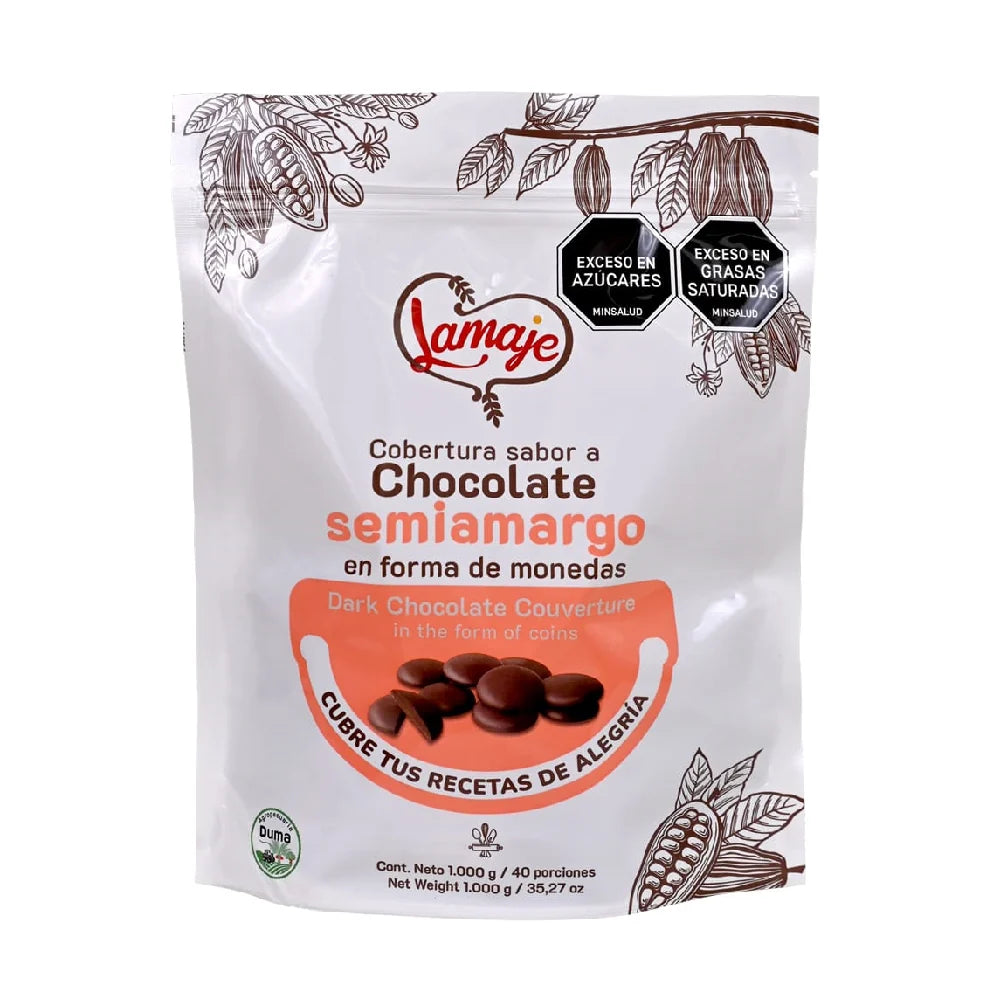 Cobertura Chocolate Semiamargo x 1KG Lamaje