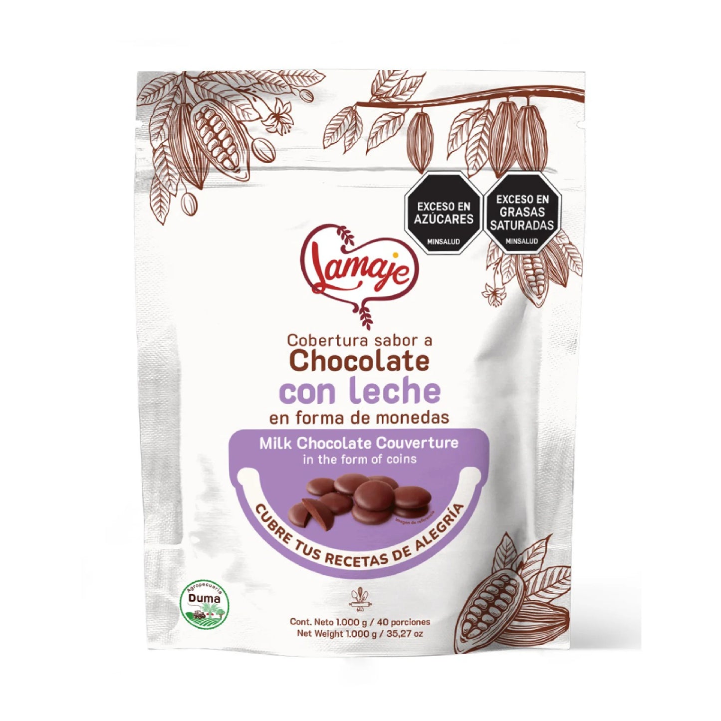 Cobertura Chocolate con Leche Lamaje x 1KG