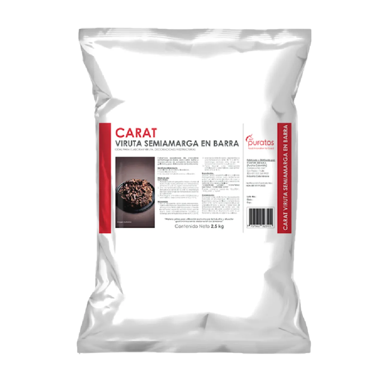 Carat Viruta Semiamarga 2.5KG Puratos