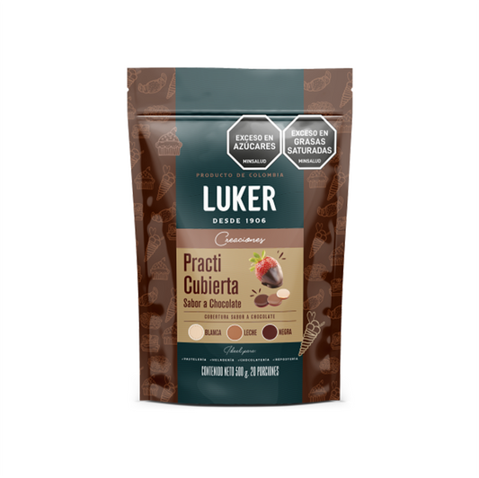 Practicubierta Drops Negra 500GR Luker