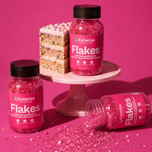 Flakes Brillo Escama Rosado Colorisa x 50GR