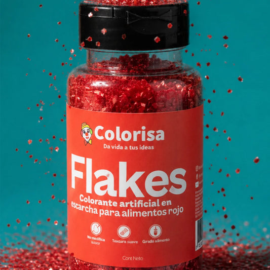 Flakes Brillo Escama Rojo Colorisa x 50GR