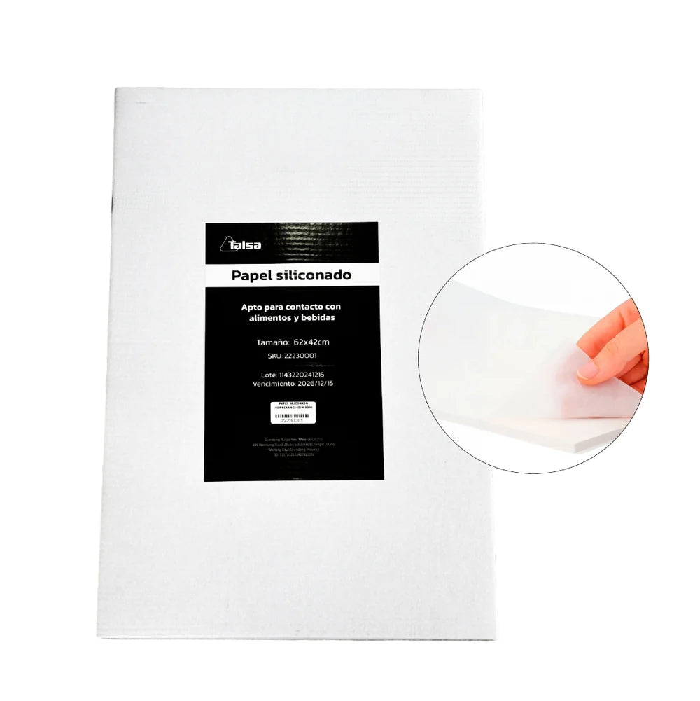 Papel Siliconado Para Hornear Talsa 62cm x 42cm - 500 Uds