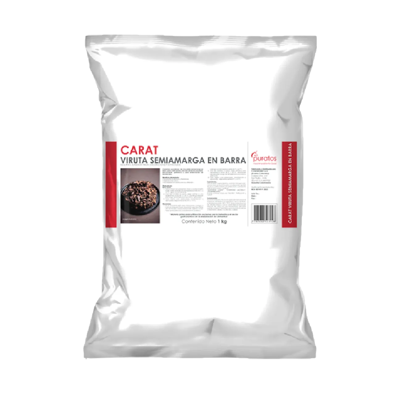 Carat Viruta Semiamarga en Barra Puratos X 1KG