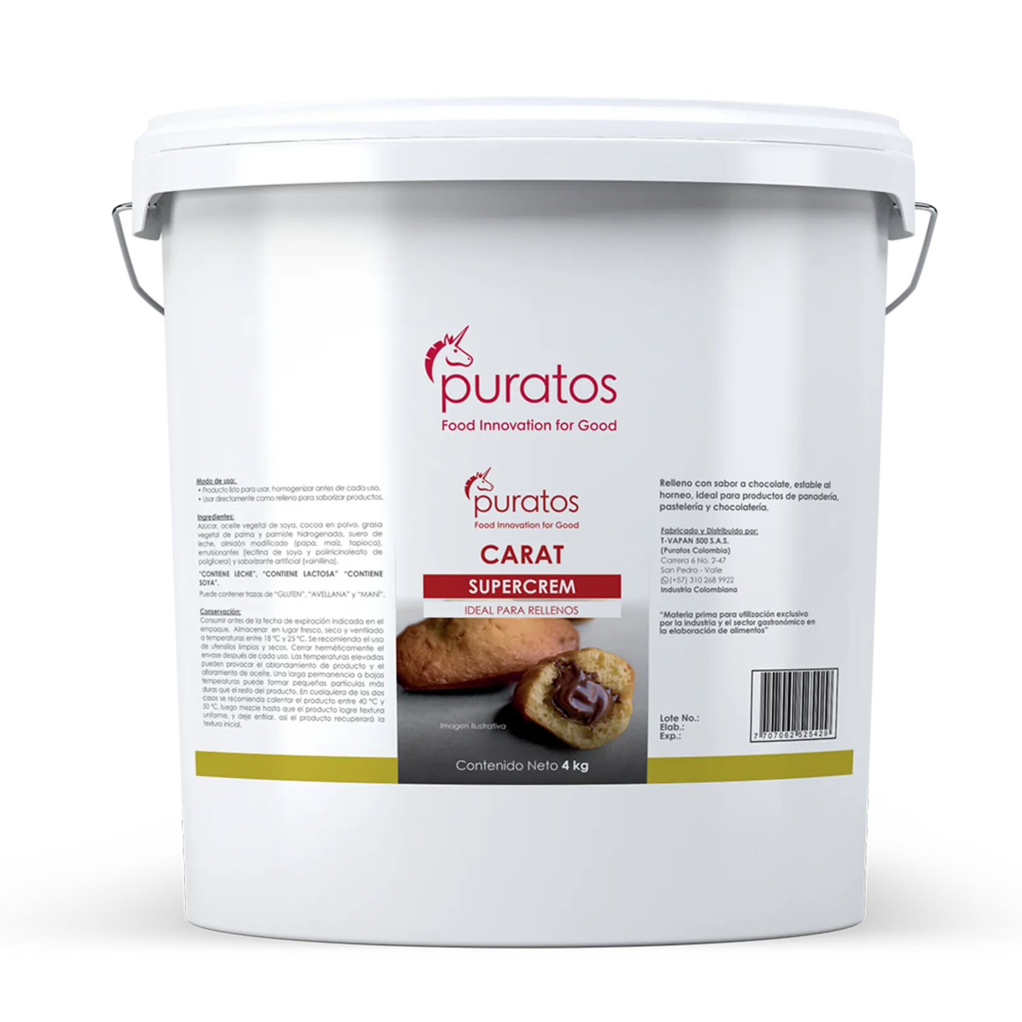 Carat Supercrem Relleno de Chocolate Balde Puratos x 4KG