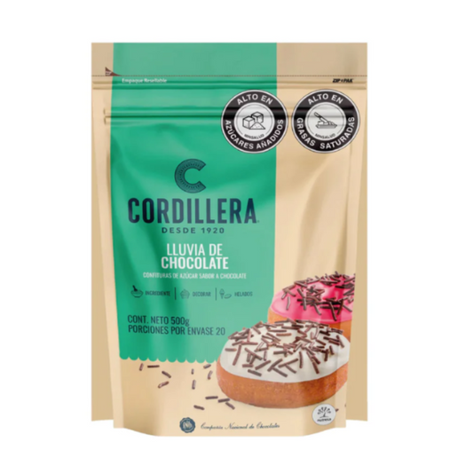 Lluvia de chocolate Cordillera x 500GR
